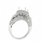 1.38 Cts. 14K White Gold Diamond Engagement Ring With Halo
